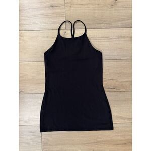 Lululemon Tank Top Womens Size 4 Black Active Shirt Yoga Gym Jogging Thin Straps